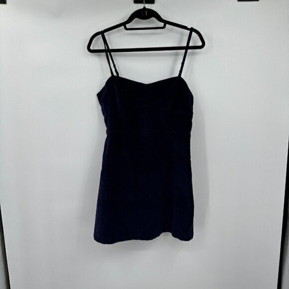 Urban Outfitters Womens Dress Large Blue Sleeveless Corduroy Casual Preppy